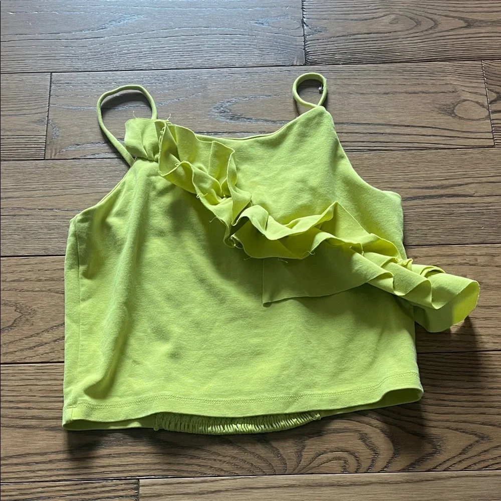 Habitual Lime Green Ruffle Camisole